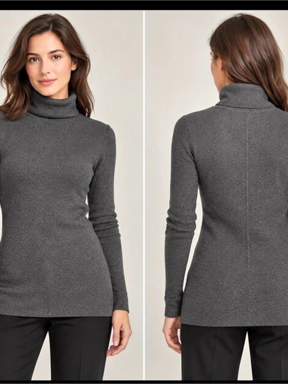 Inhabit 100% cashmere charcoal Gray Cowl Neck Sweater perfect 19
Size xSmall